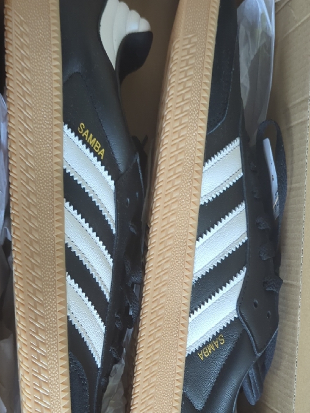 adidas Samba Classic Black White with Gum Sole